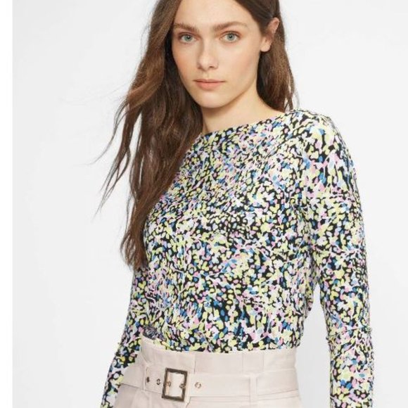 NWT Ted Baker Half Sleeve Flec Tee, Size 2 - Picture 1 of 5